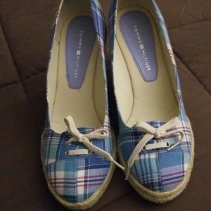 Tommy Hilfiger Plaid Wedges